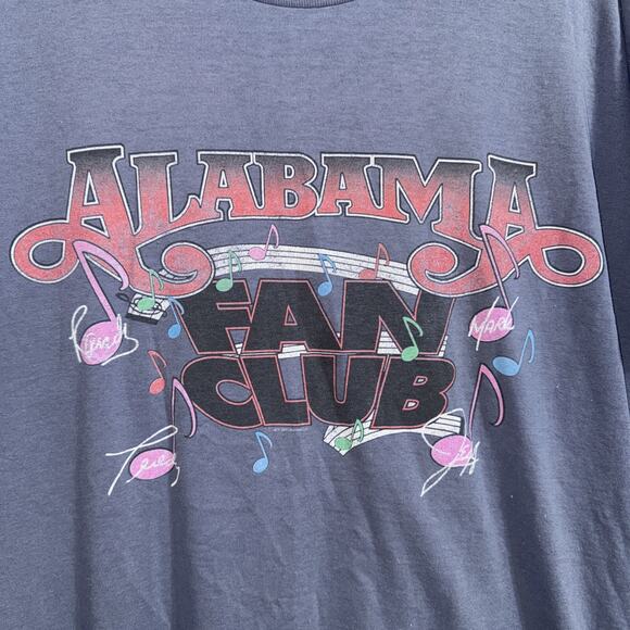 Vintage 90s Alabama Band Official Fan Member Shirt Size Large - Picture 2 of 6